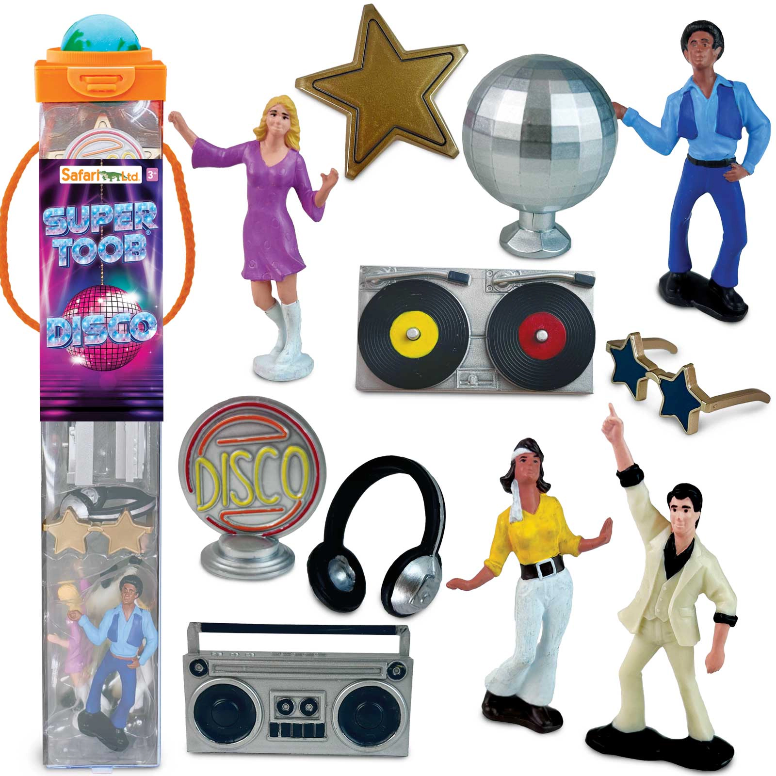 Safari Ltd. - Disco Super TOOB - contains 11 Mini Figurines