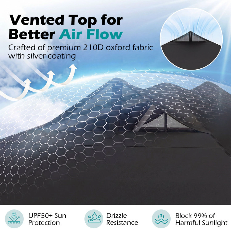 Hivvago 10 x Feet Outdoor Commercial Pop up Canopy Tent