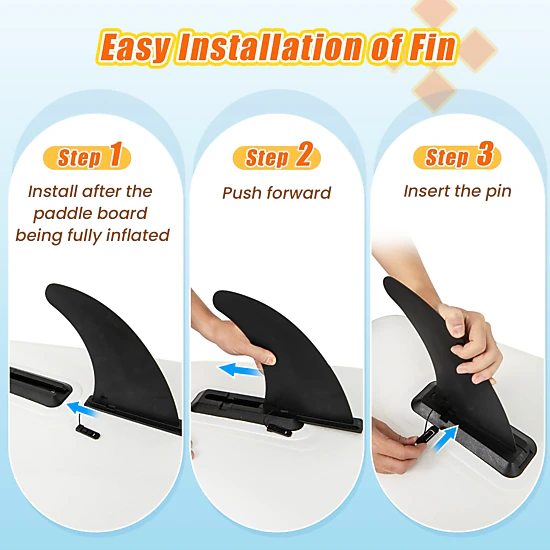 SUGIFT Drop Stitch Inflatable Stand Up Paddle Board 11-ft Long 30-in Wide with Adjustable Paddle As Picture Shown