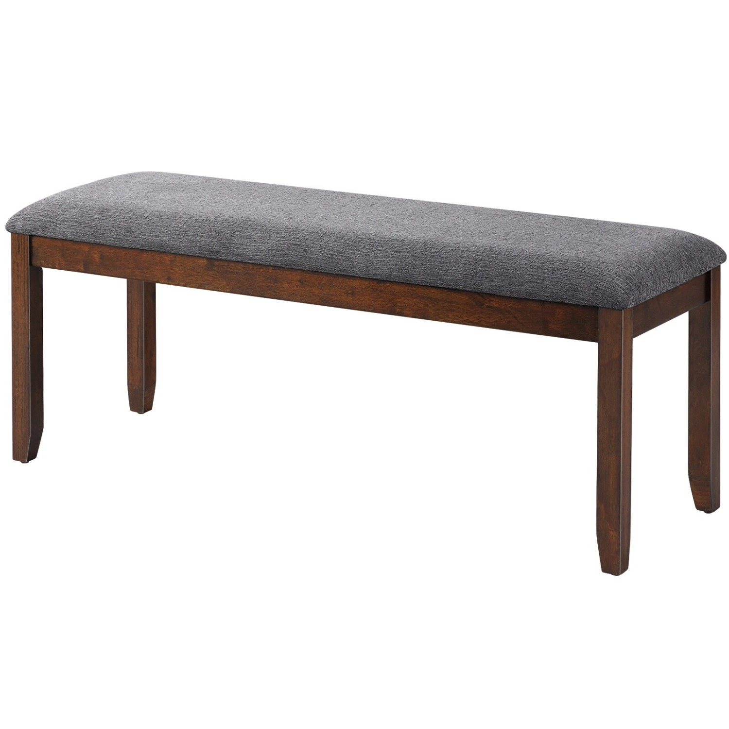 LJG Upholstered Entryway Bench Footstool with Wood Legs
