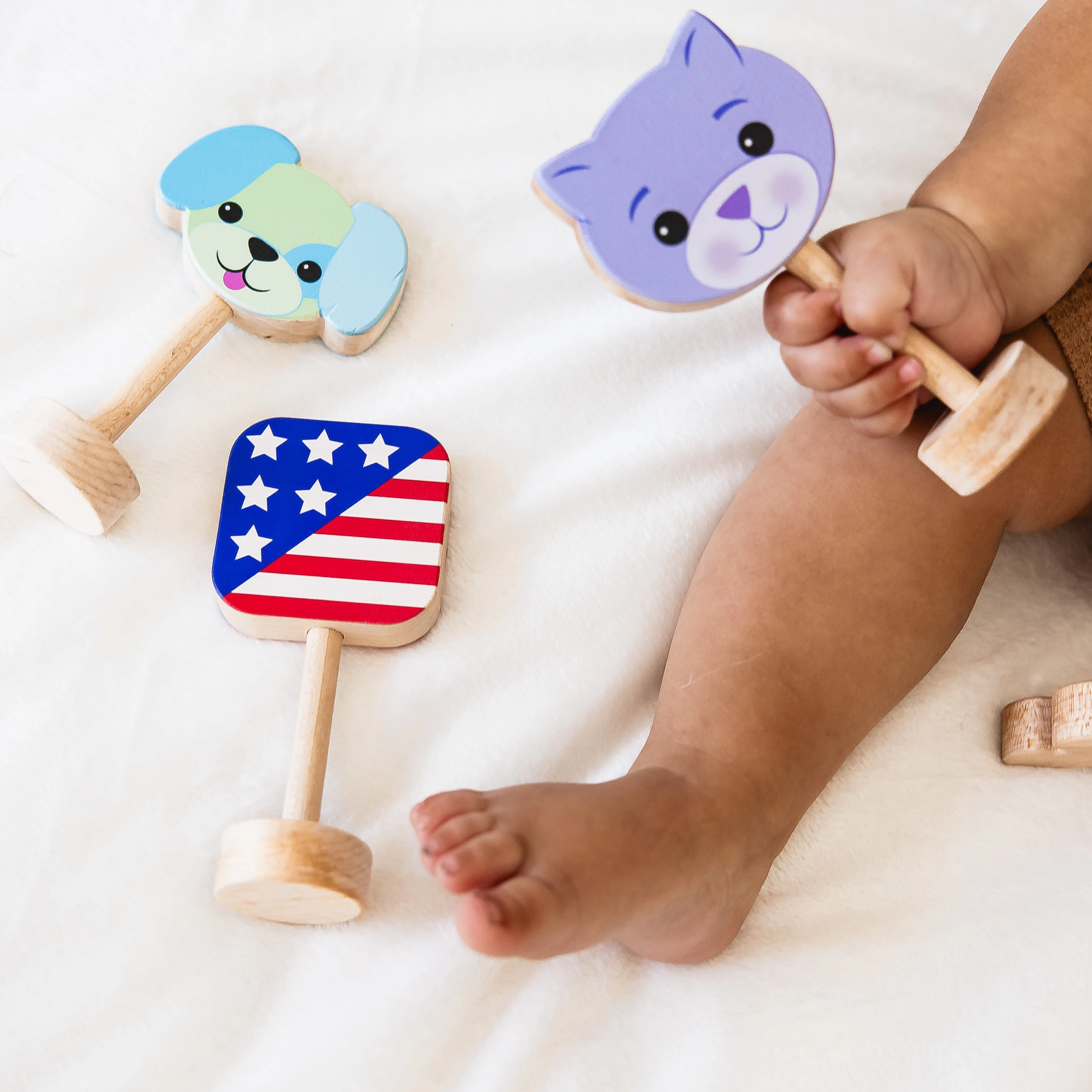 Grasp & Giggle Cat Rattle - Made in USA