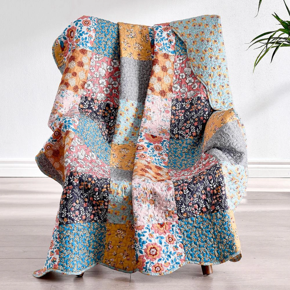 Carlie Accessory Warm & Cozy Throw Blanket 50" x 60" Calico by Barefoot Bungalow