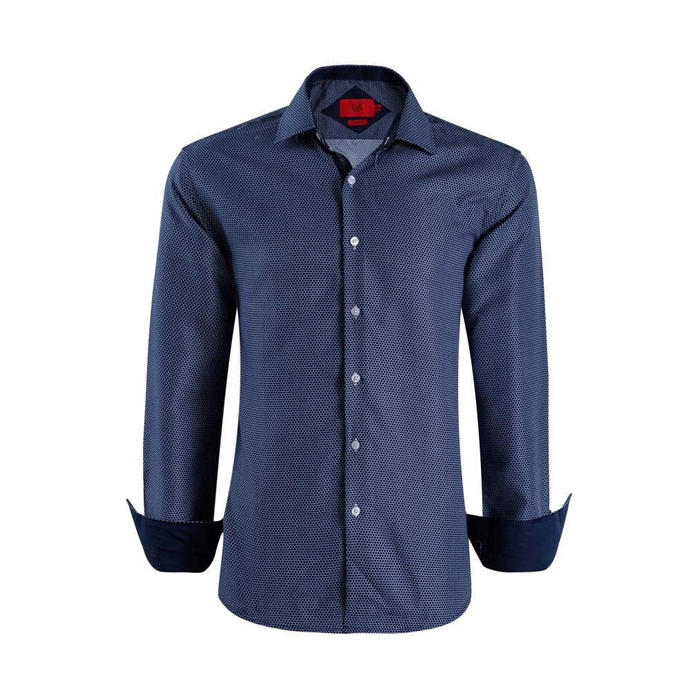 Elie Balleh Slim Fit Mens Honeycomb Shirt