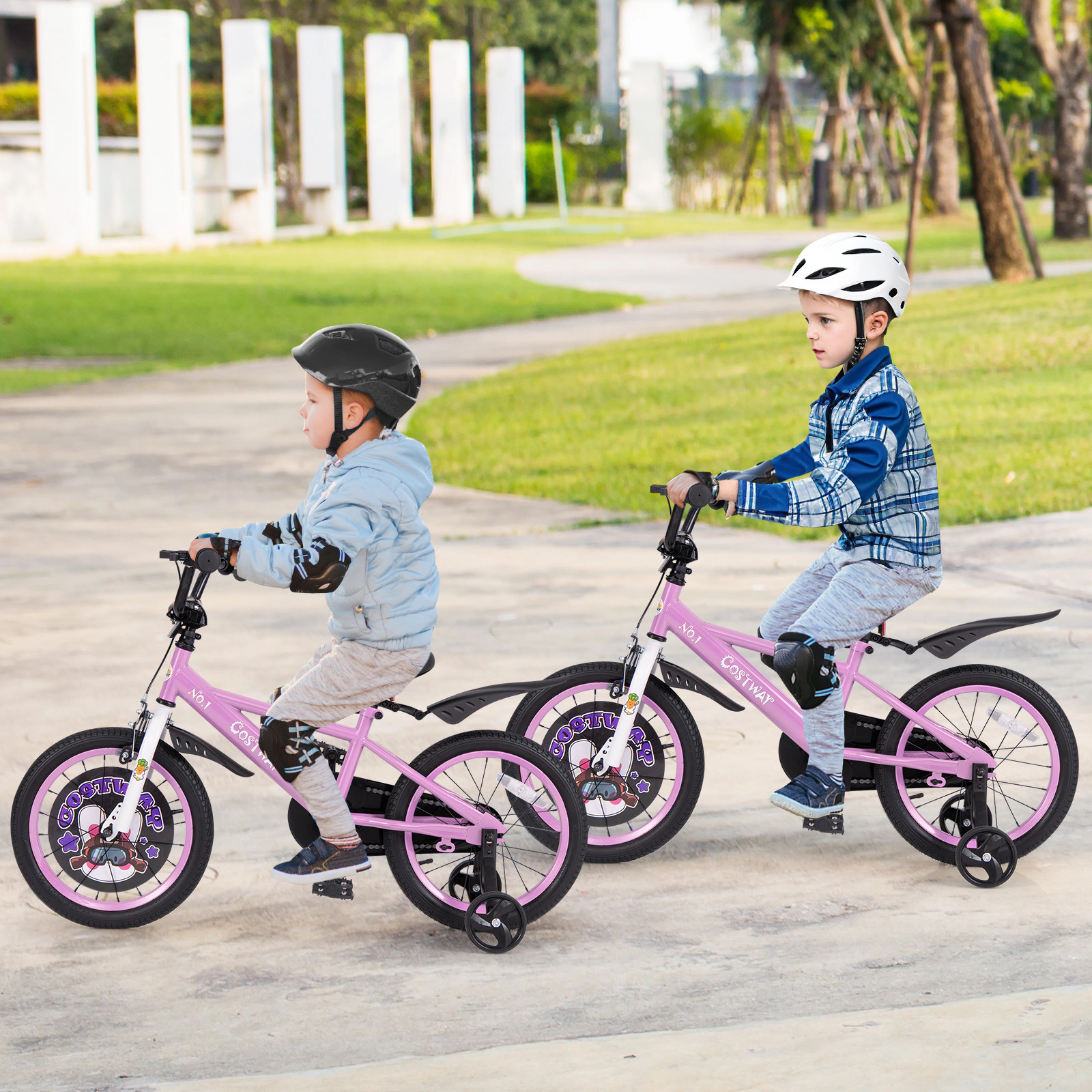 LJG Kids Bike Sport Bicycle with Adjustable Handlebar and Saddle