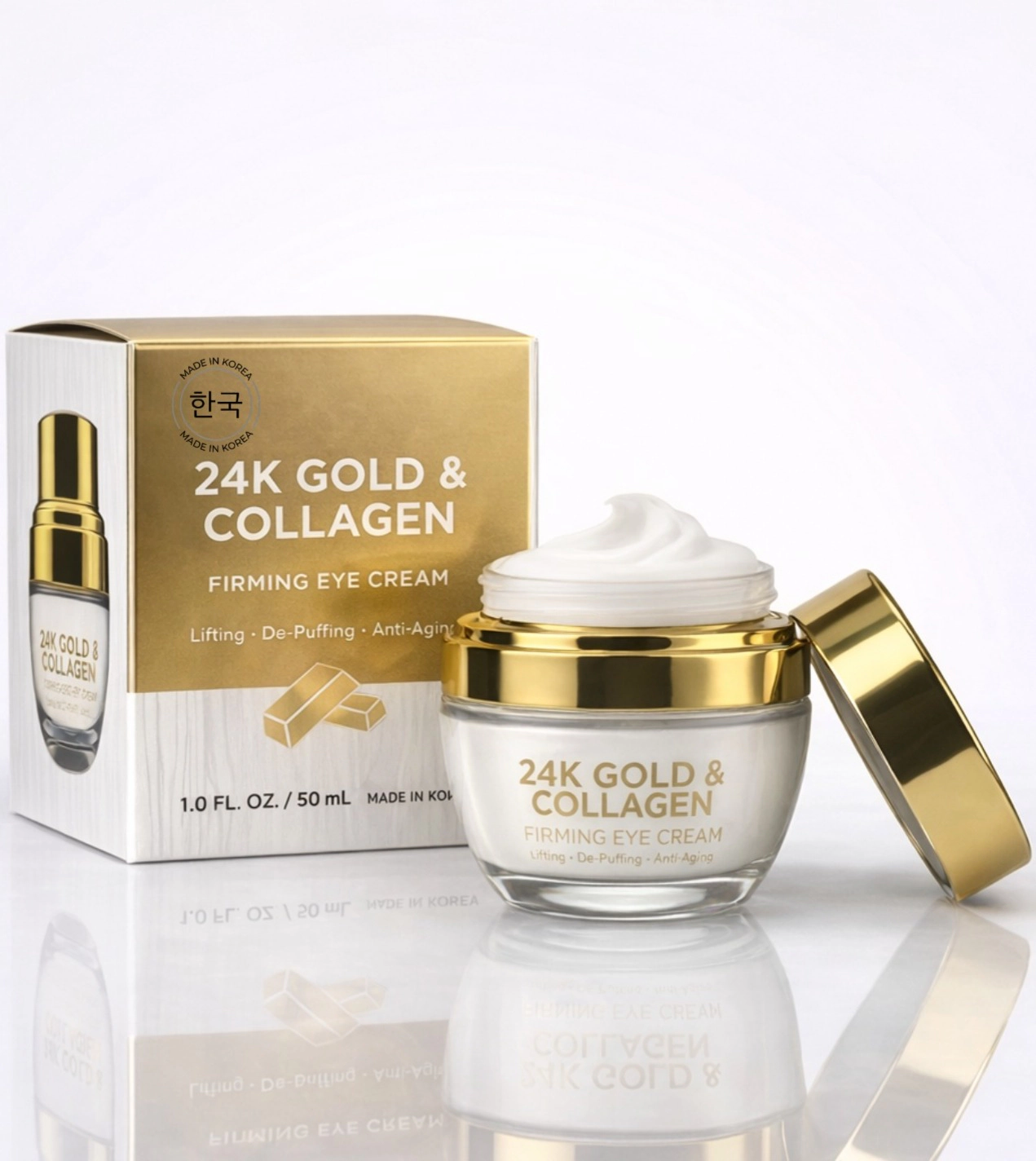 Lovery 24K Gold & Collagen Firming Eye Cream - Luxury Korean Skincare Lifting & Anti-Aging Eye Treatment