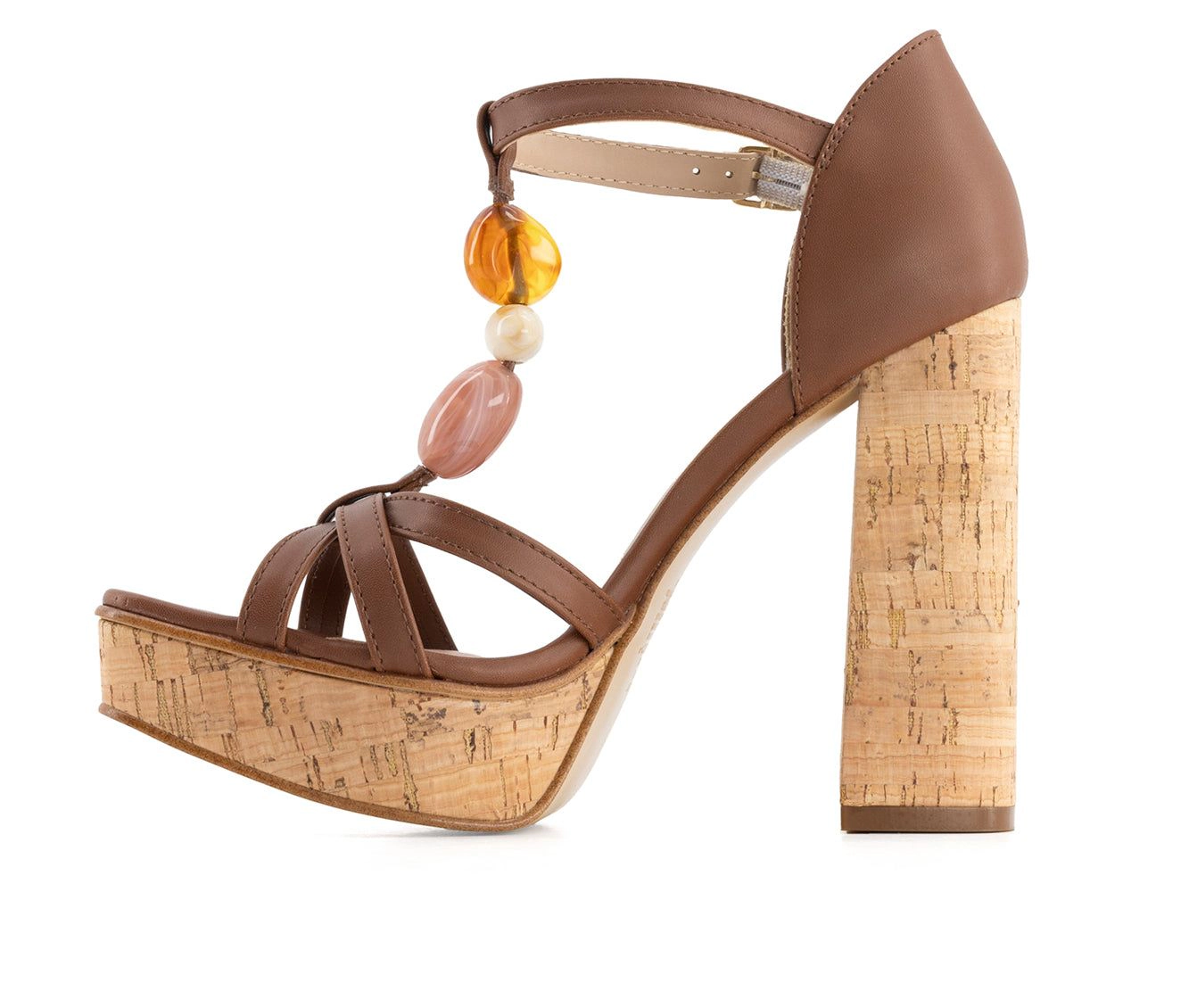 Andrea Womens High Heel Sandals With Ornamental Stones