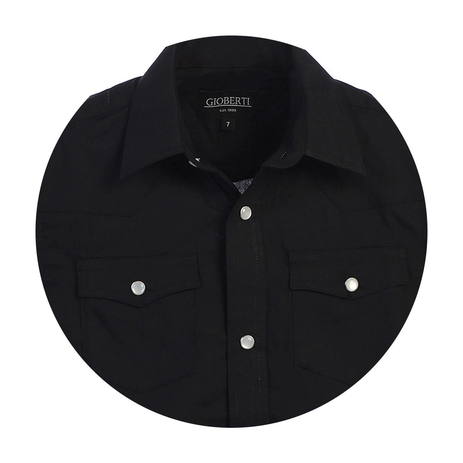 Gioberti Boy's Solid Short Sleeve Western Shirt