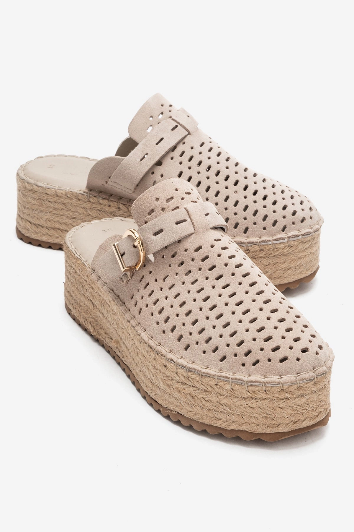 Forever & Always Womens Louis Leather Platform Sandals