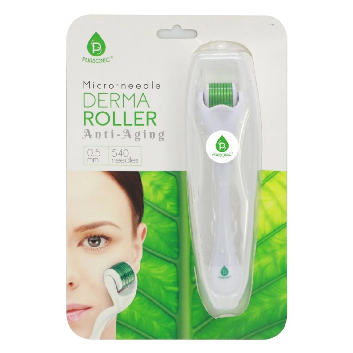 Pursonic Unisex Skin Care Micro Needle Derma Roller – 0.5 mm Facial Exfoliating & Rejuvenating Tool