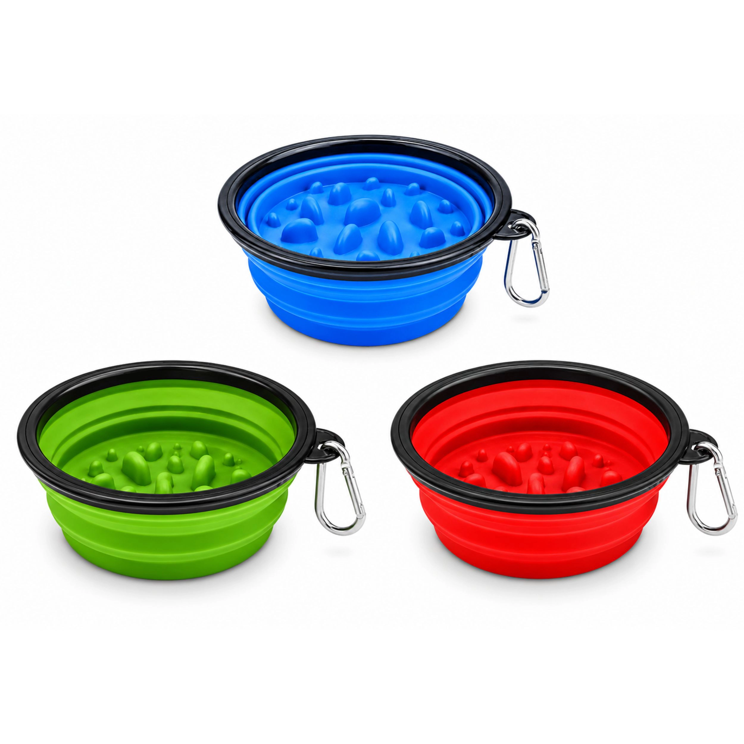 Home Collection 350ML Collapsible Slow Feeder Dog Bowl Portable Travel Pet Dish