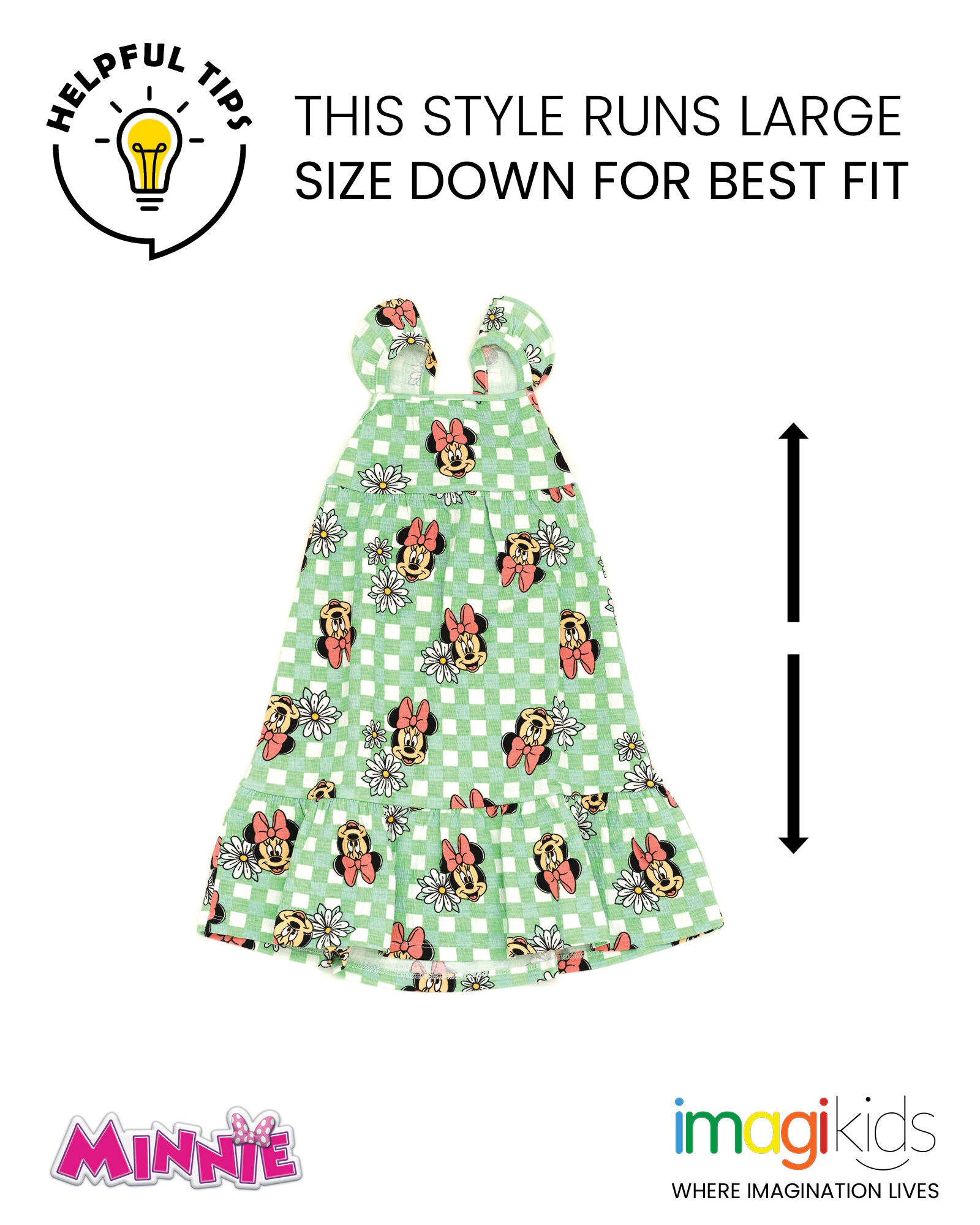 Disney Minnie Mouse Girls' Sleeveless Midi Dress