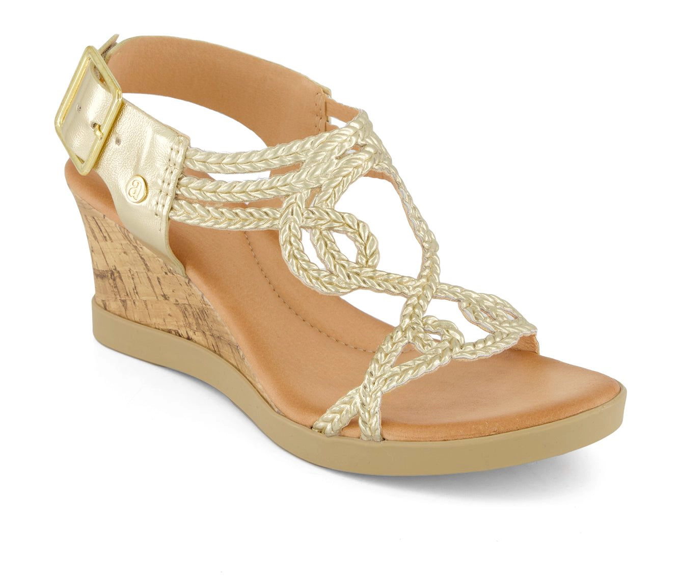 Andrea Womens Wedge Casual Comfort Ankle Strap Sandals