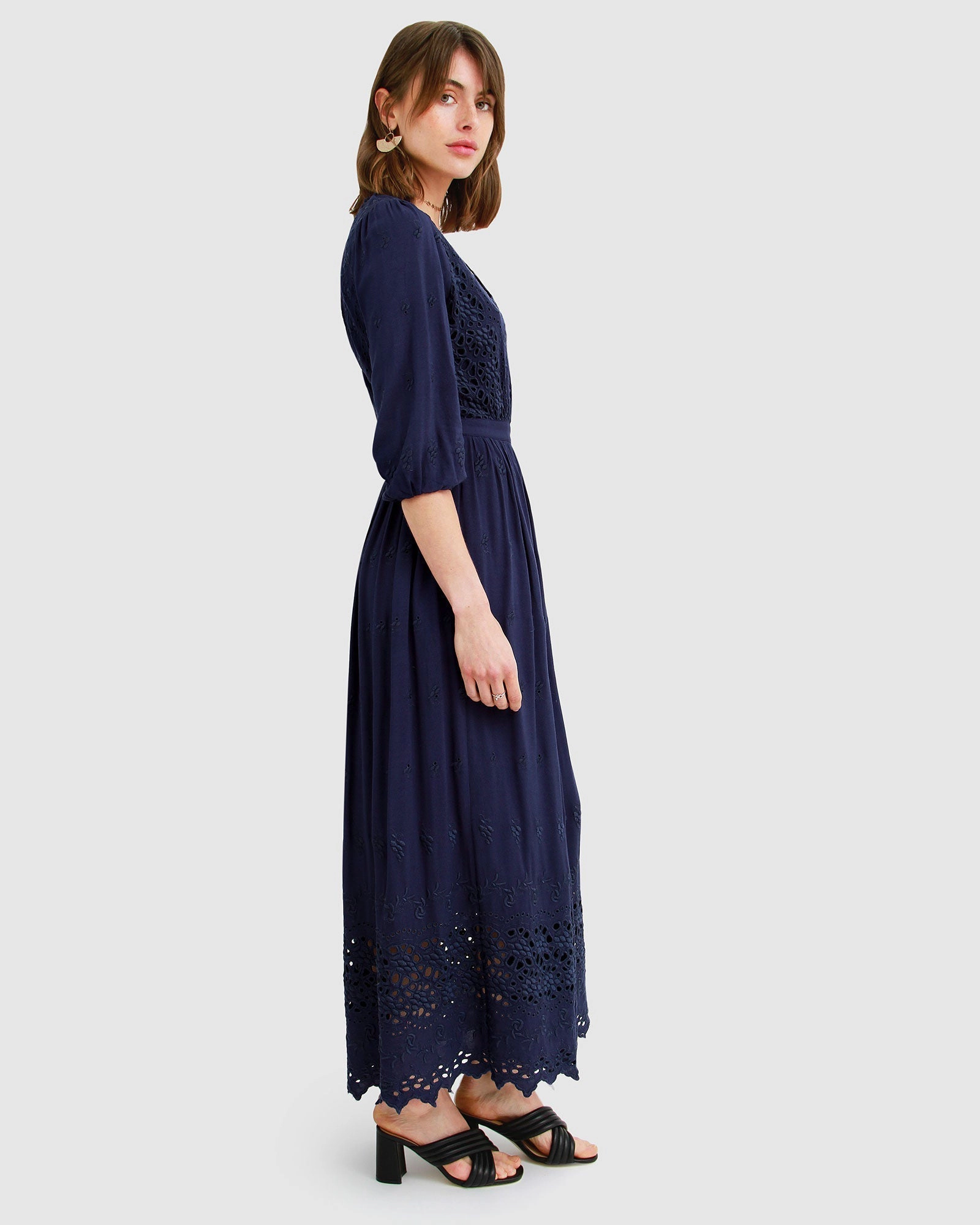 Belle & Bloom Womens All Eyes On Me Midi Dress