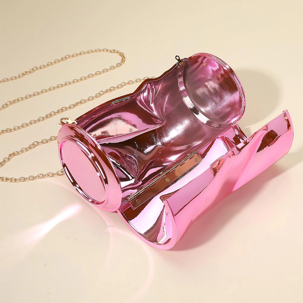 FASHNZFAB Metallic Fun Unique Soda Can Clutch Bag Crossbody Bag