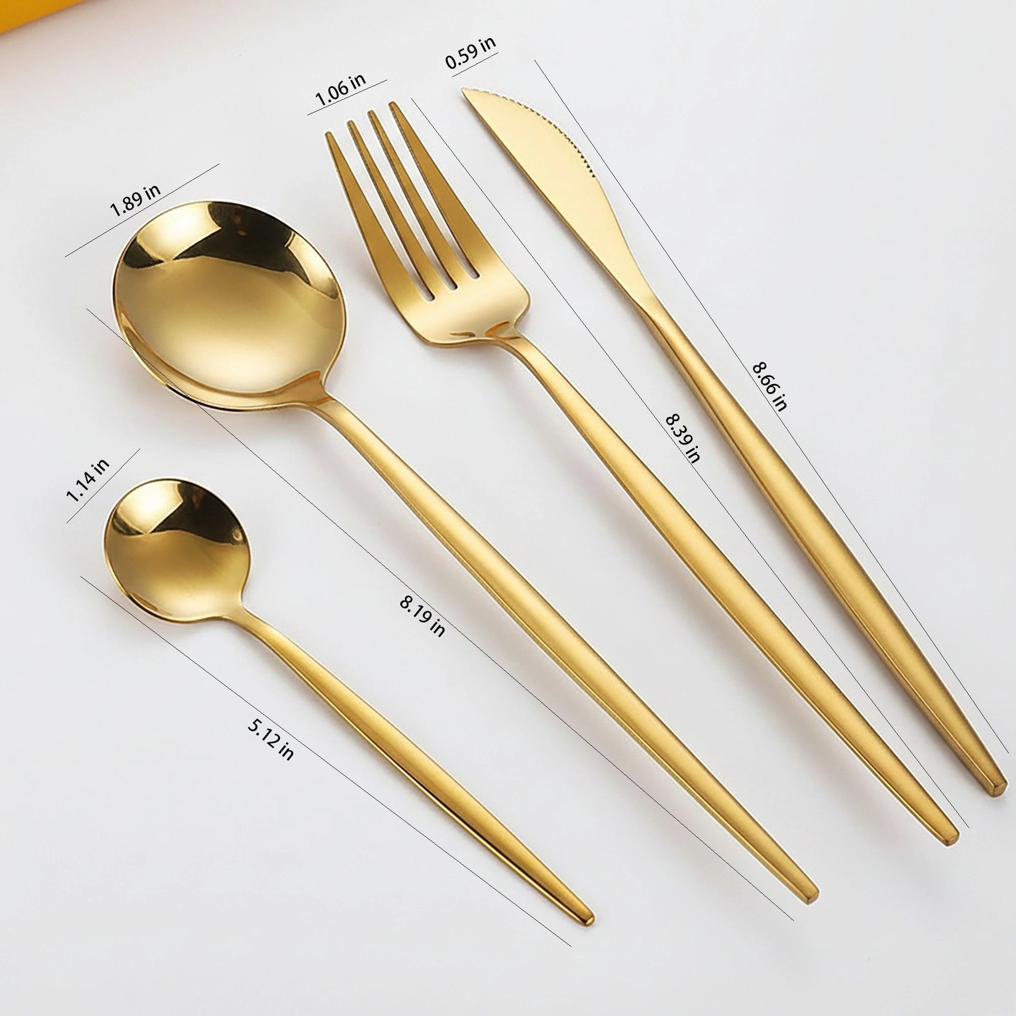 Alilang Women 24 Piece Flatware Set Service for 6 Polished Stainless Steel Cutlery Set with Forks Knives Spoons Gift Box