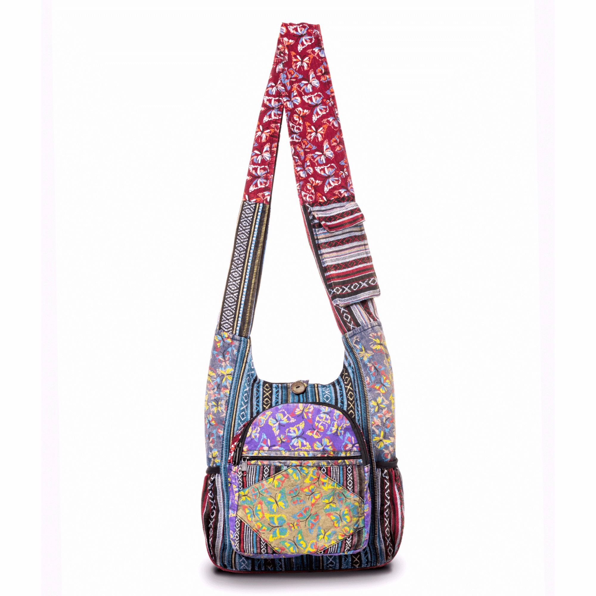 Kathmandu Collection Womens Butterfly Design Hobo Bag