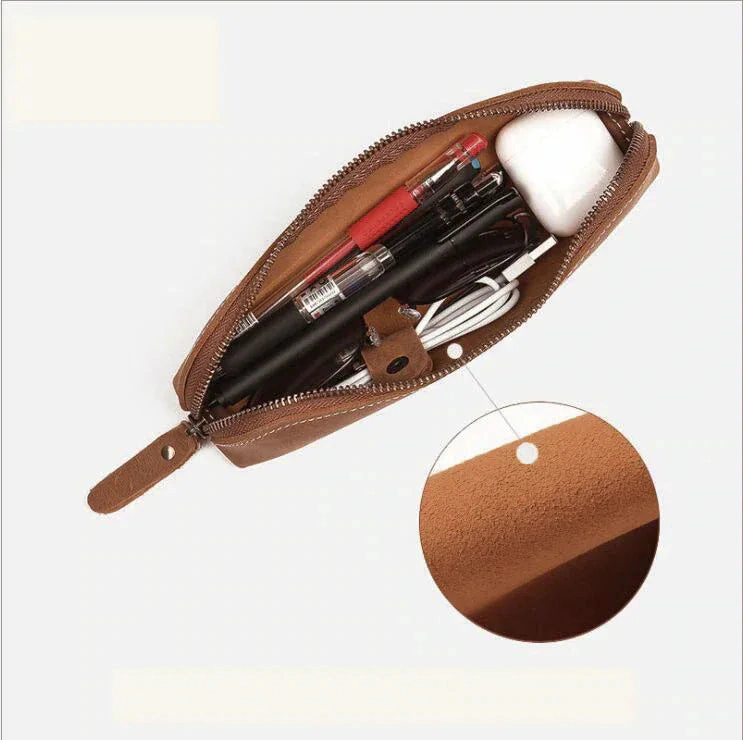 Steel Horse Leather Unisex The Paavo Pen Case | Makeup Pouch