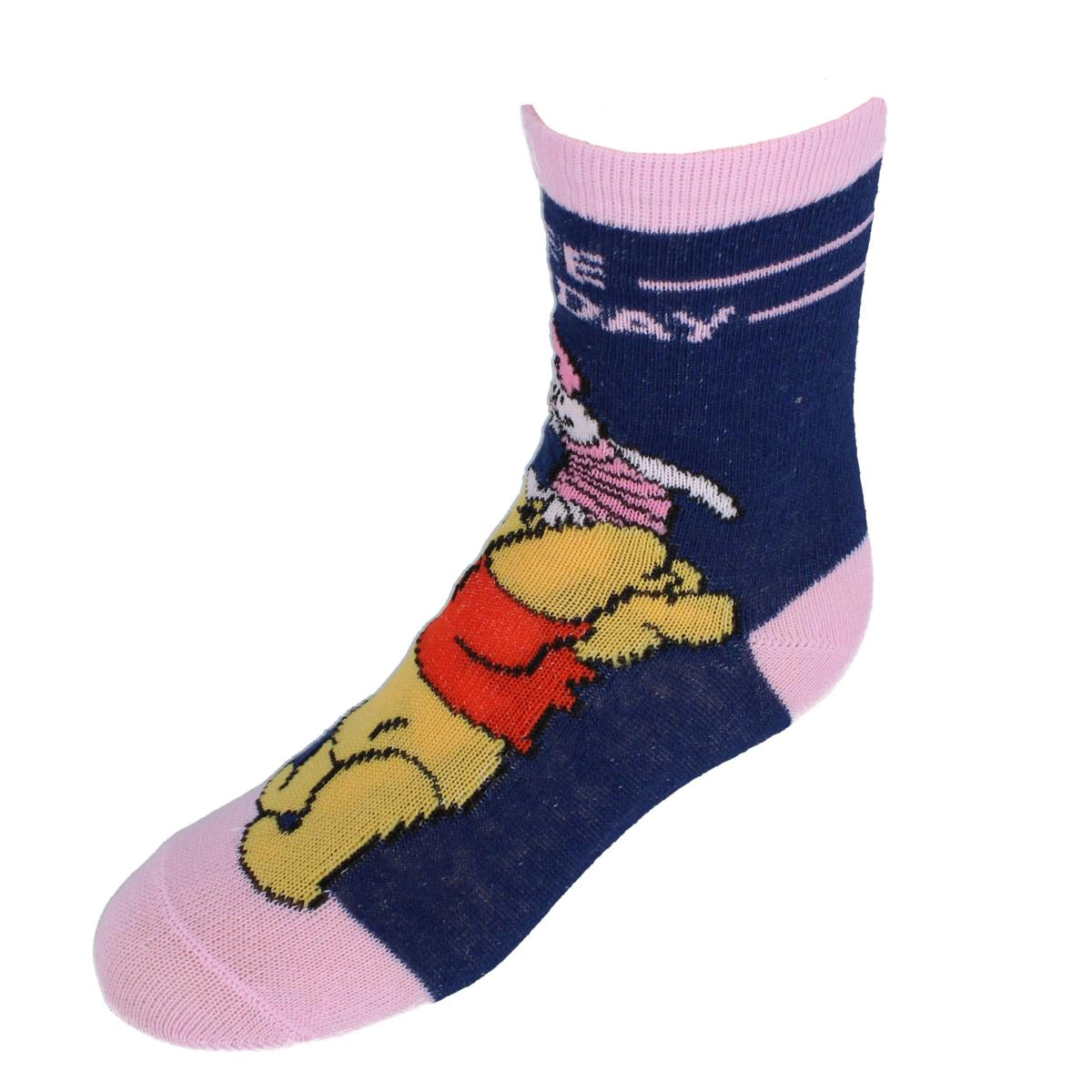 Textiel Trade Kid's Winnie the Pooh Fun Day Sneaker Socks (4 Pack)