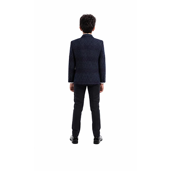 Elie Balleh Boys Slim Fit Digital Rain Blazer