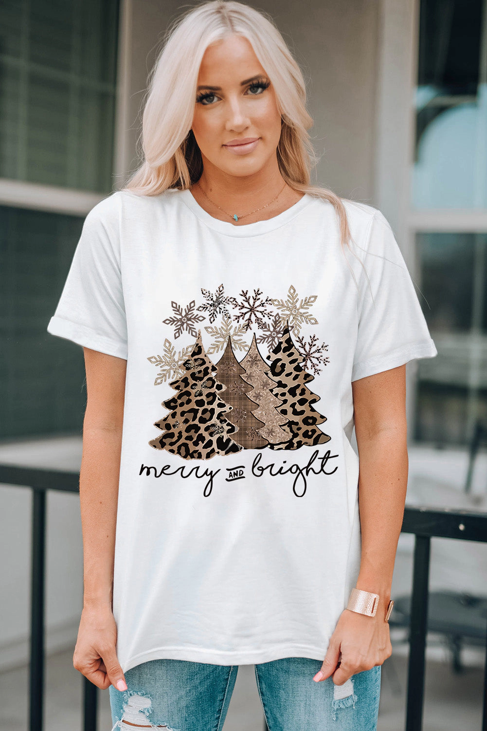 Threaded Pear Women's Sara Trees Fashion Graphic Tee
