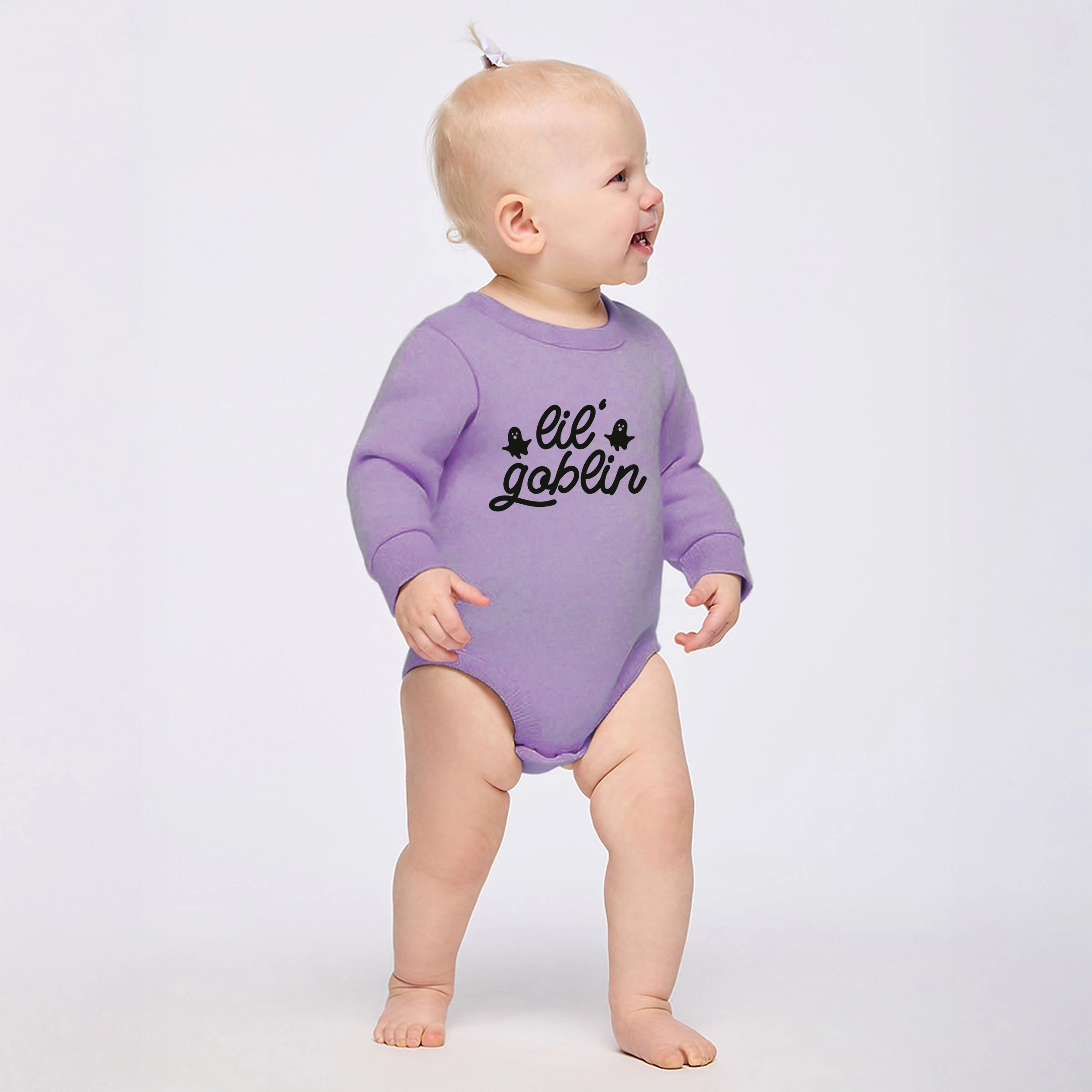 The Juniper Shop - Infant Fleece BodySuit Lil' Goblin Ghosts