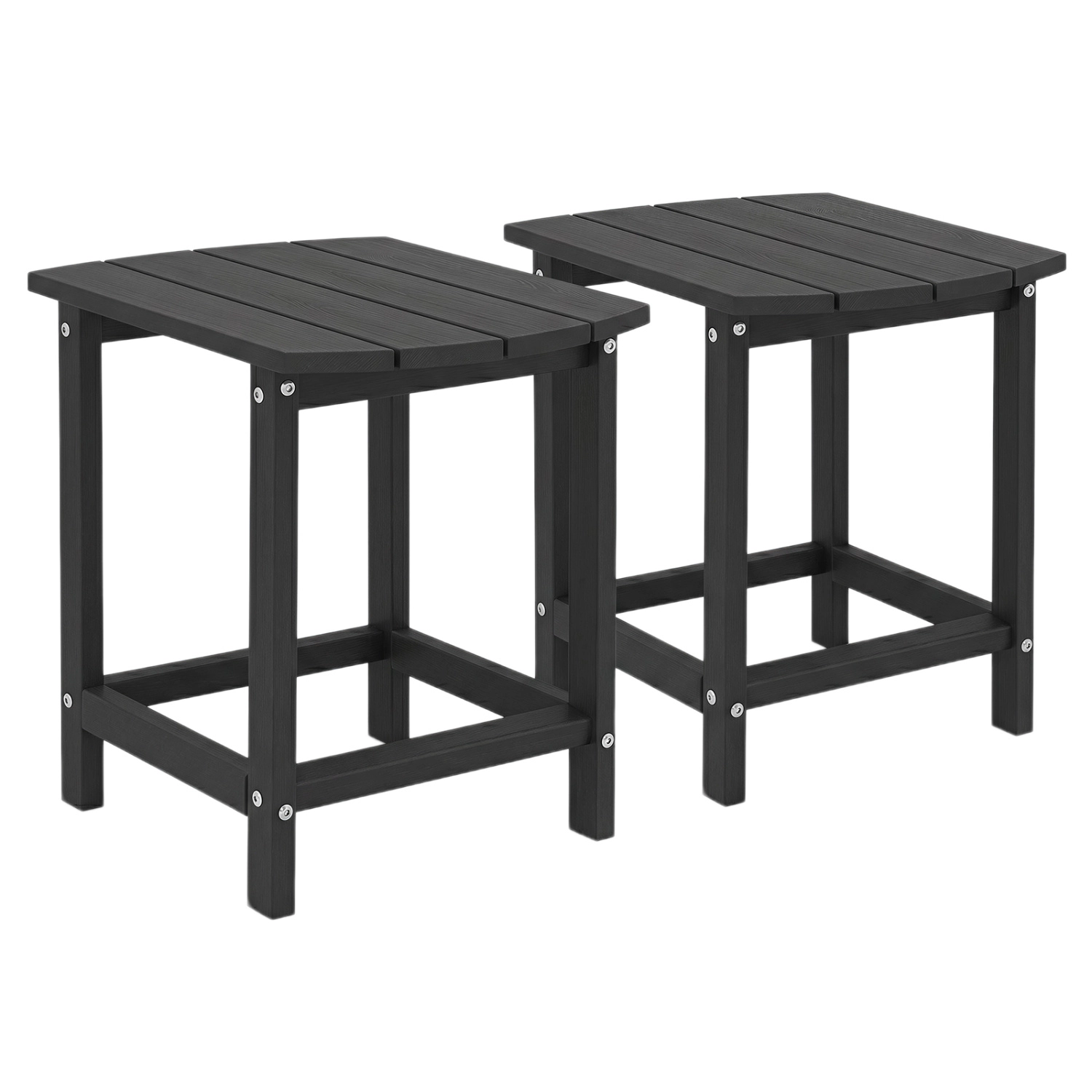 Hivvago 2-Pieces 18 Inches Adirondack Outdoor Side Table For Patio And Garden