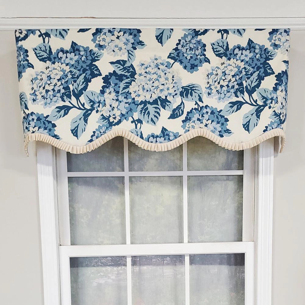 RLF Home Luxurious Modern Design Classic Summer Wind Provance Style Window Valance 50" x 16" Porcelain