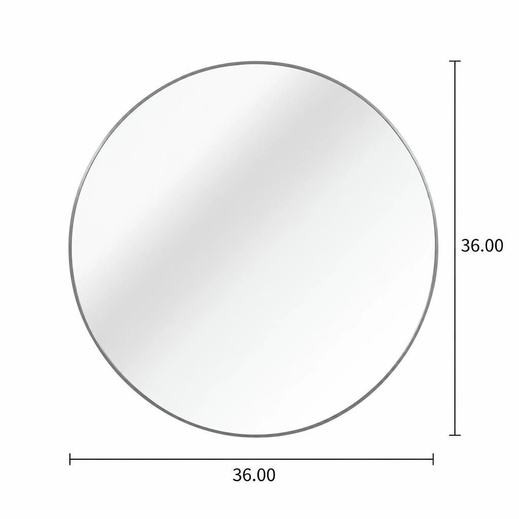 ELEMENT ACE 36 Inch Round Framed Bathroom Mirror