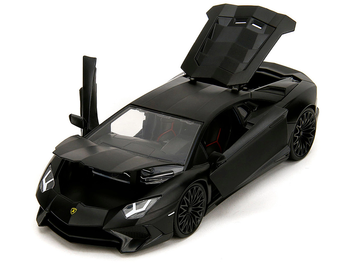 Jada Shaw's Lamborghini Aventador Matt Black "Furious 7" (2015) Movie "Fast & Furious" Series 1/24 Diecast Car