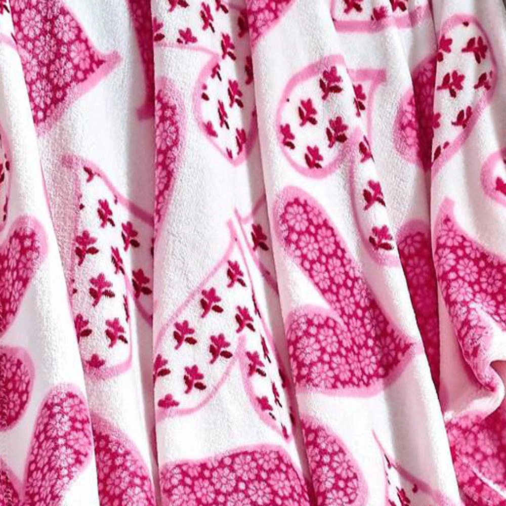 Plazatex Christmas Scarlett Micro Plush Decorative Throw Blanket All Season 50 x 60 Pink