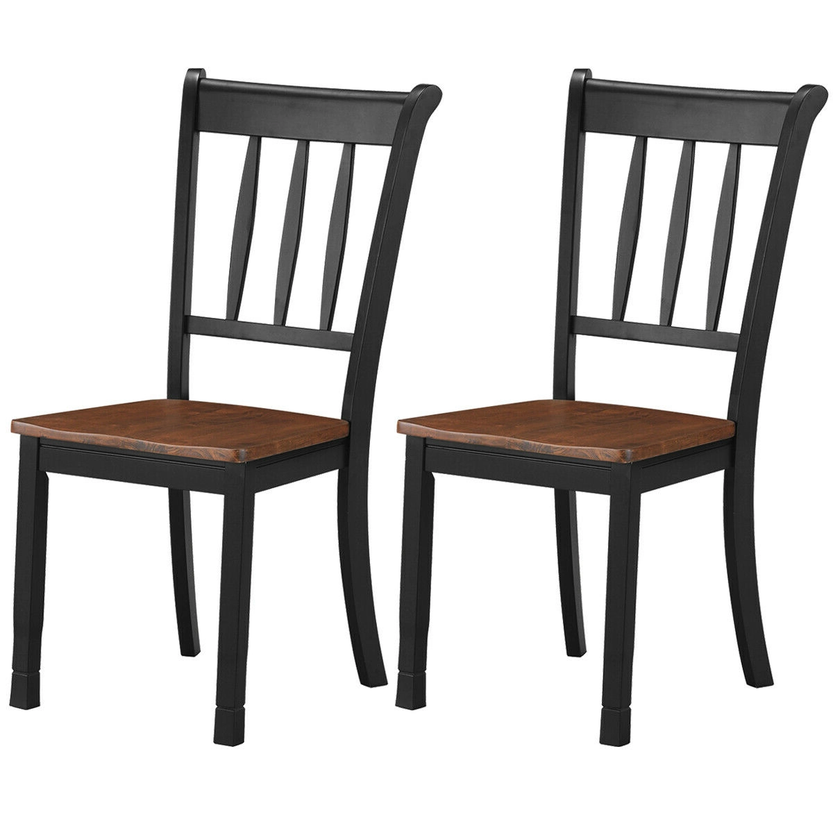 LJG 2 Pieces Solid Whitesburg Spindle Back Wood Dining Chairs