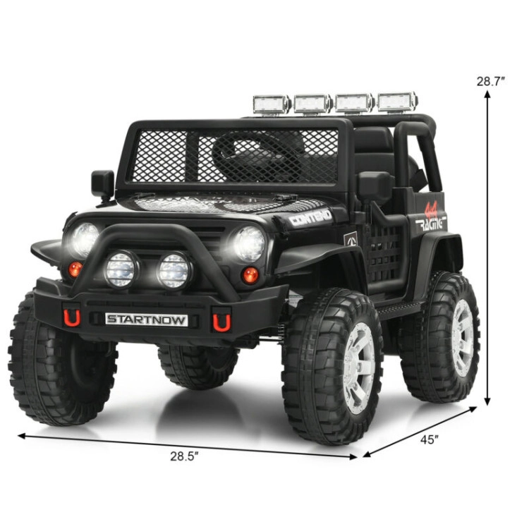 Hivvago 12V Kids Remote Control Electric Ride On Truck Car with Lights and Music