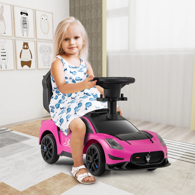 Hivvago 3-in-1 Ride on Push Car Maserati Licensed Sliding with Music