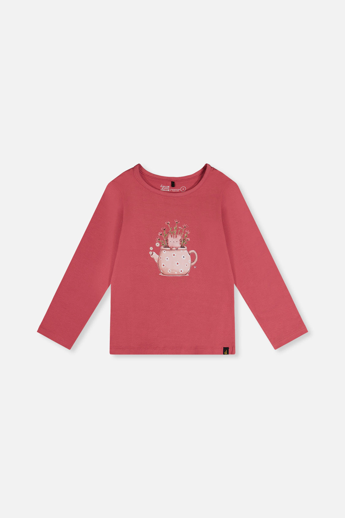 Deux par Girls Teapot Graphic Organic Cotton Jersey T-Shirt
