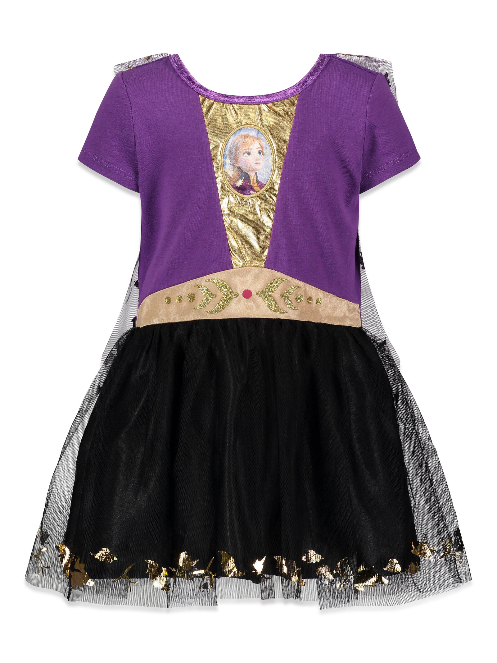 Disney Frozen Girls' Cosplay Dress with Cape and Headband Set