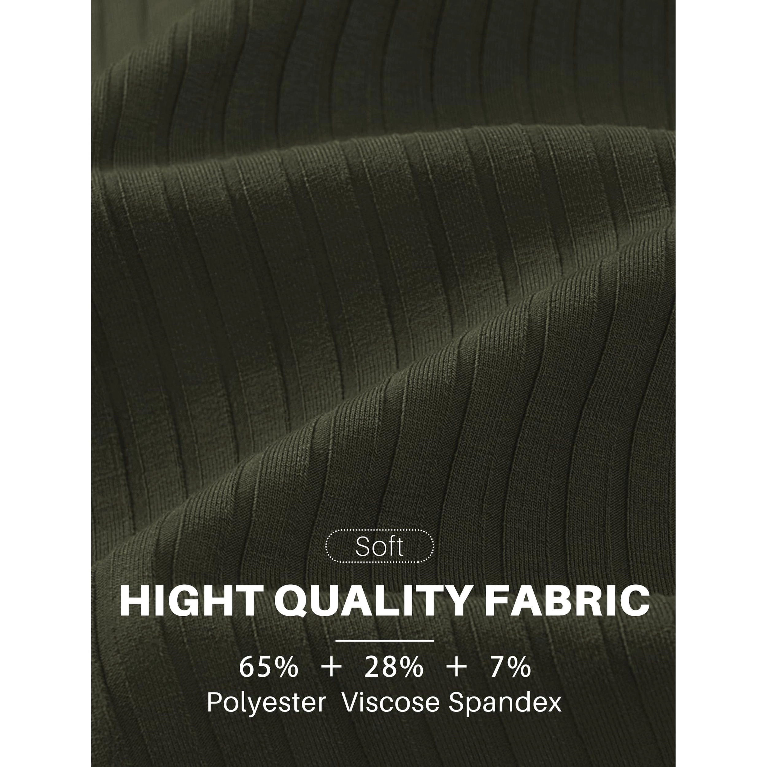 COOFANDY Mens Ribbed Polo Shirt V Neck Collared Short Sleeve Casual  Tops