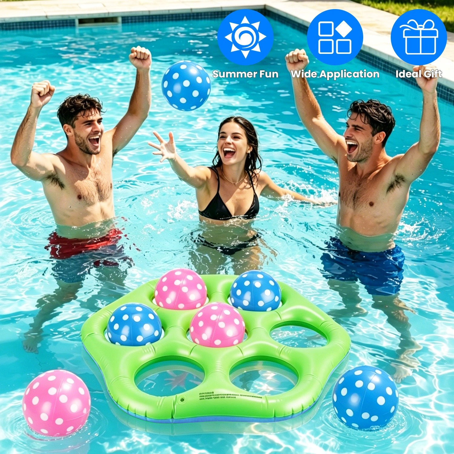 GBruno Inflatable Tic-Tac-Toe Pool Game Set