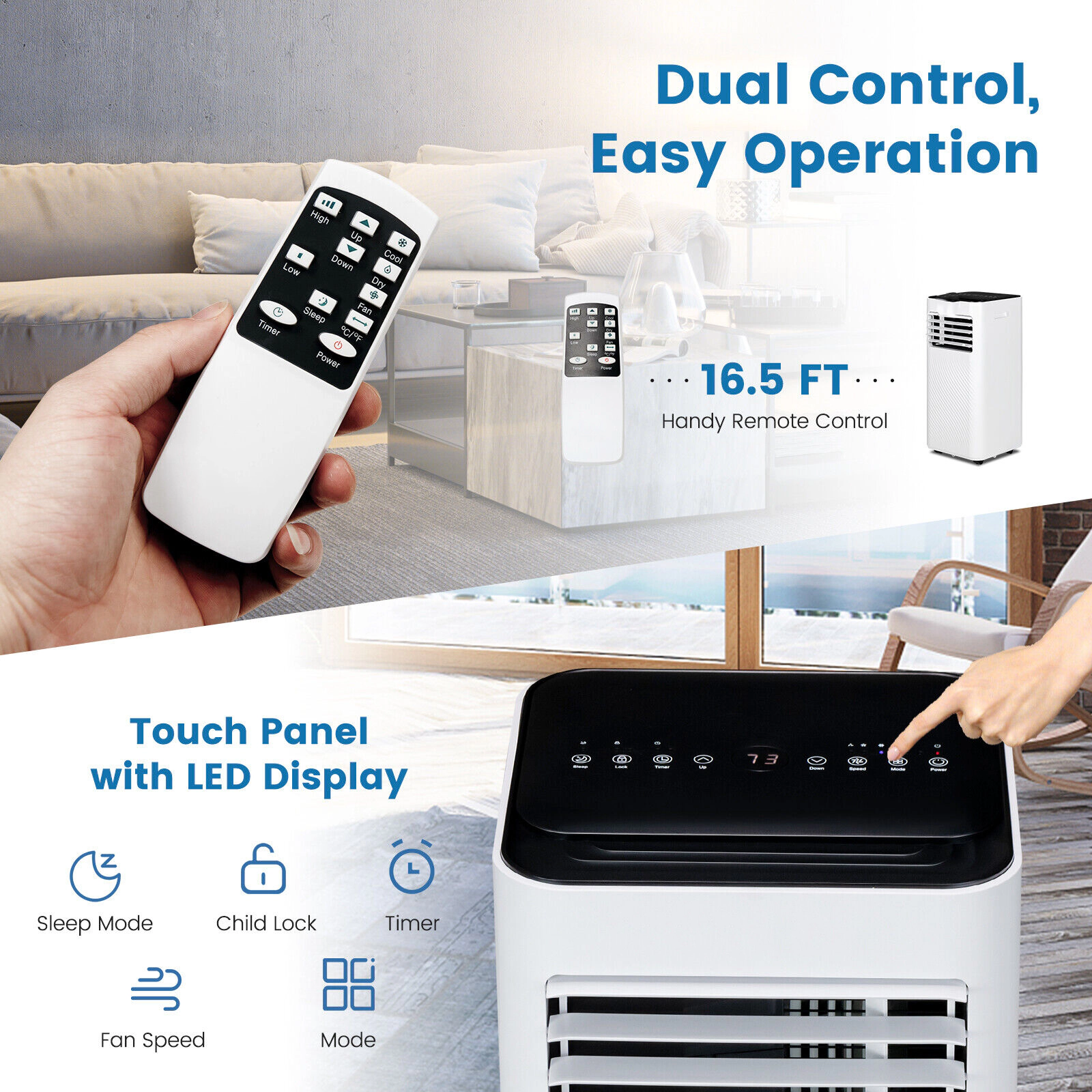 SlickBlue Unisex Portable 8000 BTU Air Conditioner