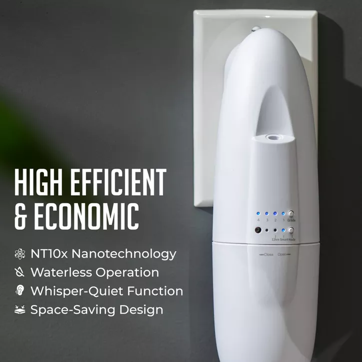 Luminuxe Plugin Waterless Essential Oil Diffuser for Home, Office, Spa - Quiet Aroma Diffuser, Covers Up to 500 Sq. FT
