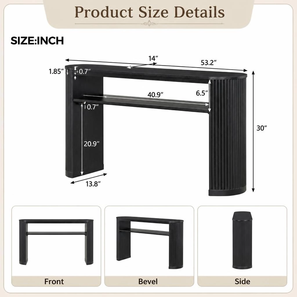 GOODSILO Solid Wood Console Table for Entryway Hallway