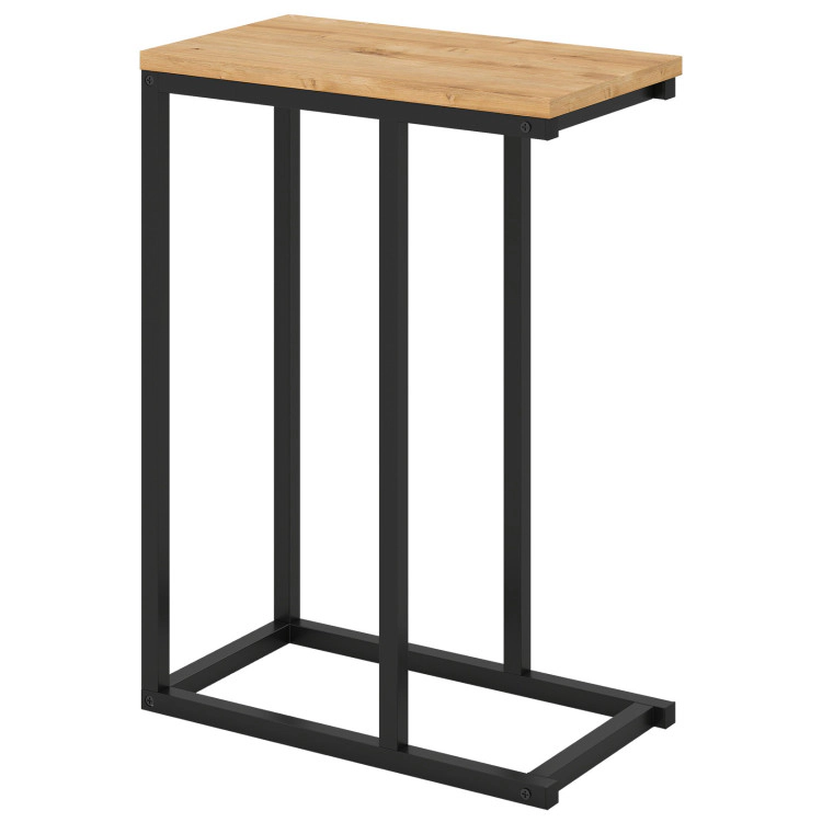 Hivvago C-Shaped End Table Small Side With Sturdy Metal Frame