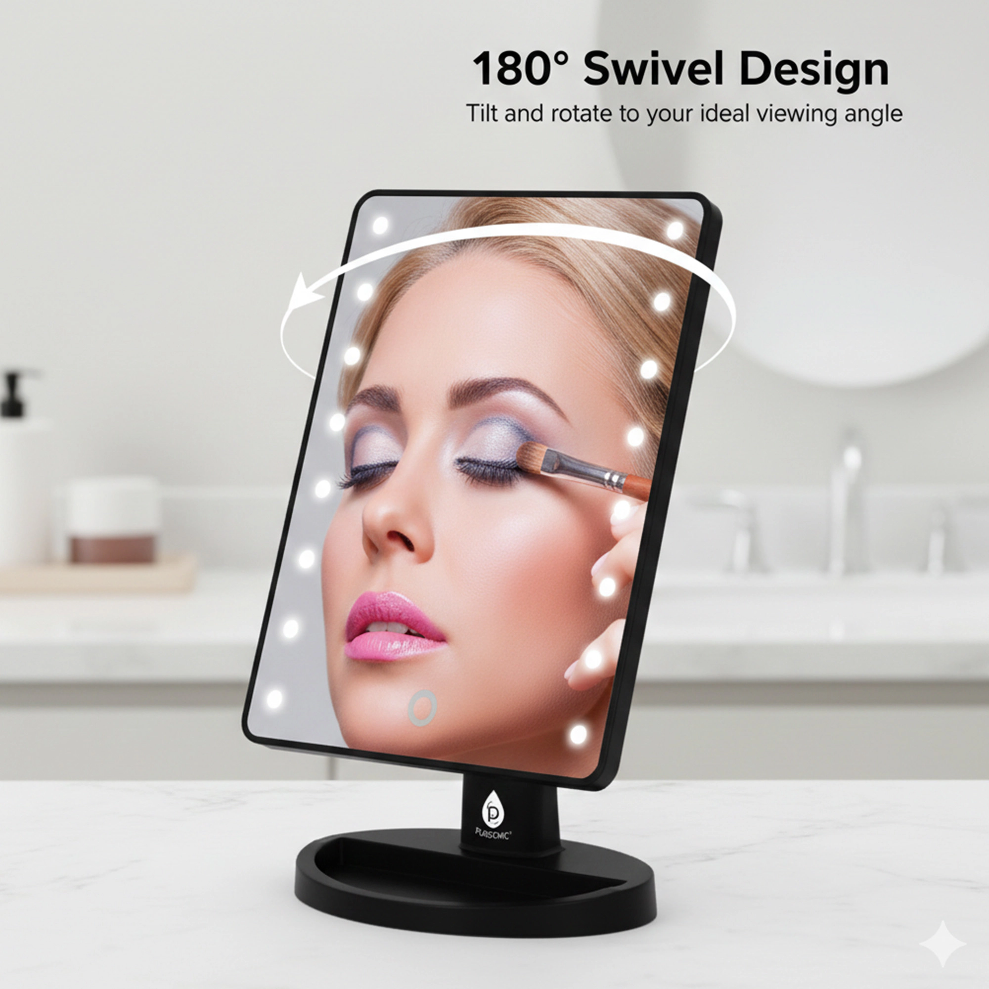 Pursonic Women’s Dimmable LED Lighted Vanity Makeup Mirror with 5X Magnification