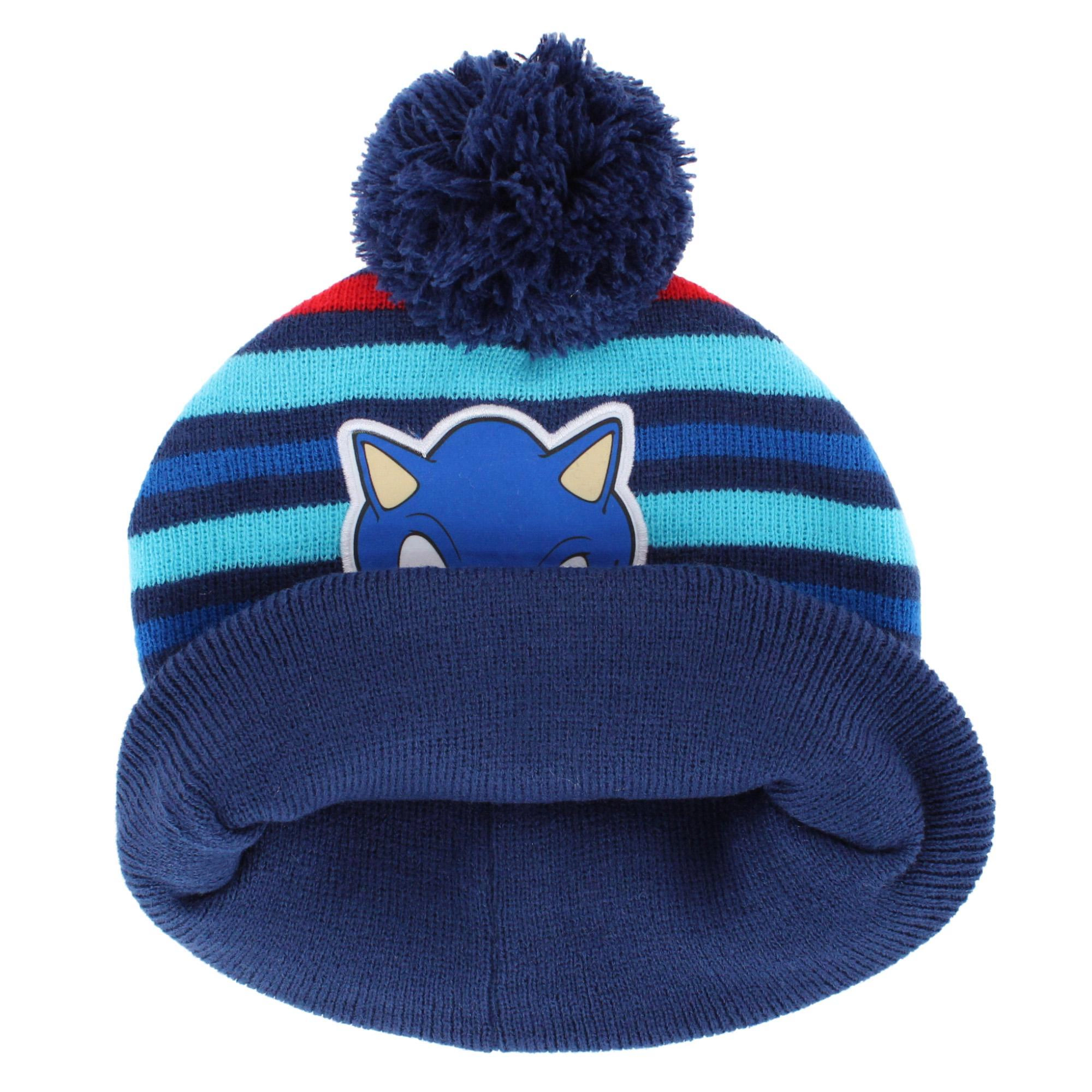 Textiel Trade Kids' Sonic the Hedgehog Striped Beanie Winter Hat