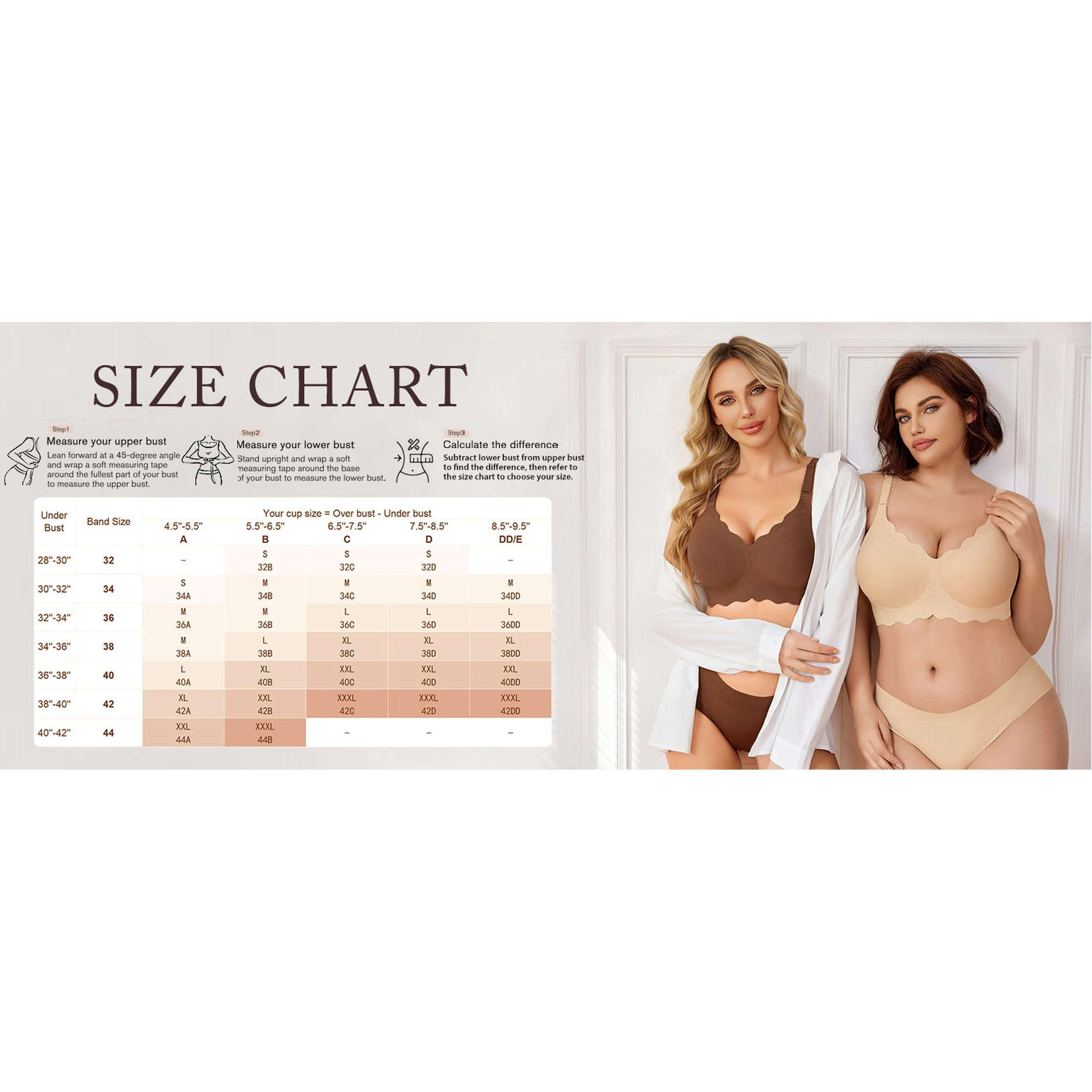 Avidlove Women's Seamless Scalloped Padded Wireless Bralette