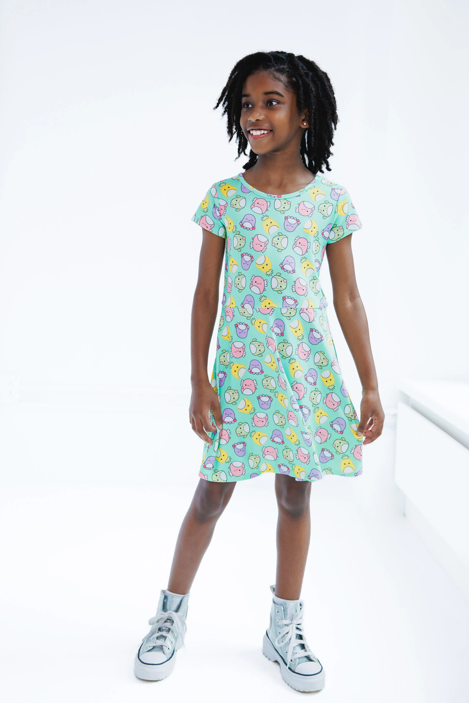 Squishmallows Girls' 2-Pack Skater Dresses