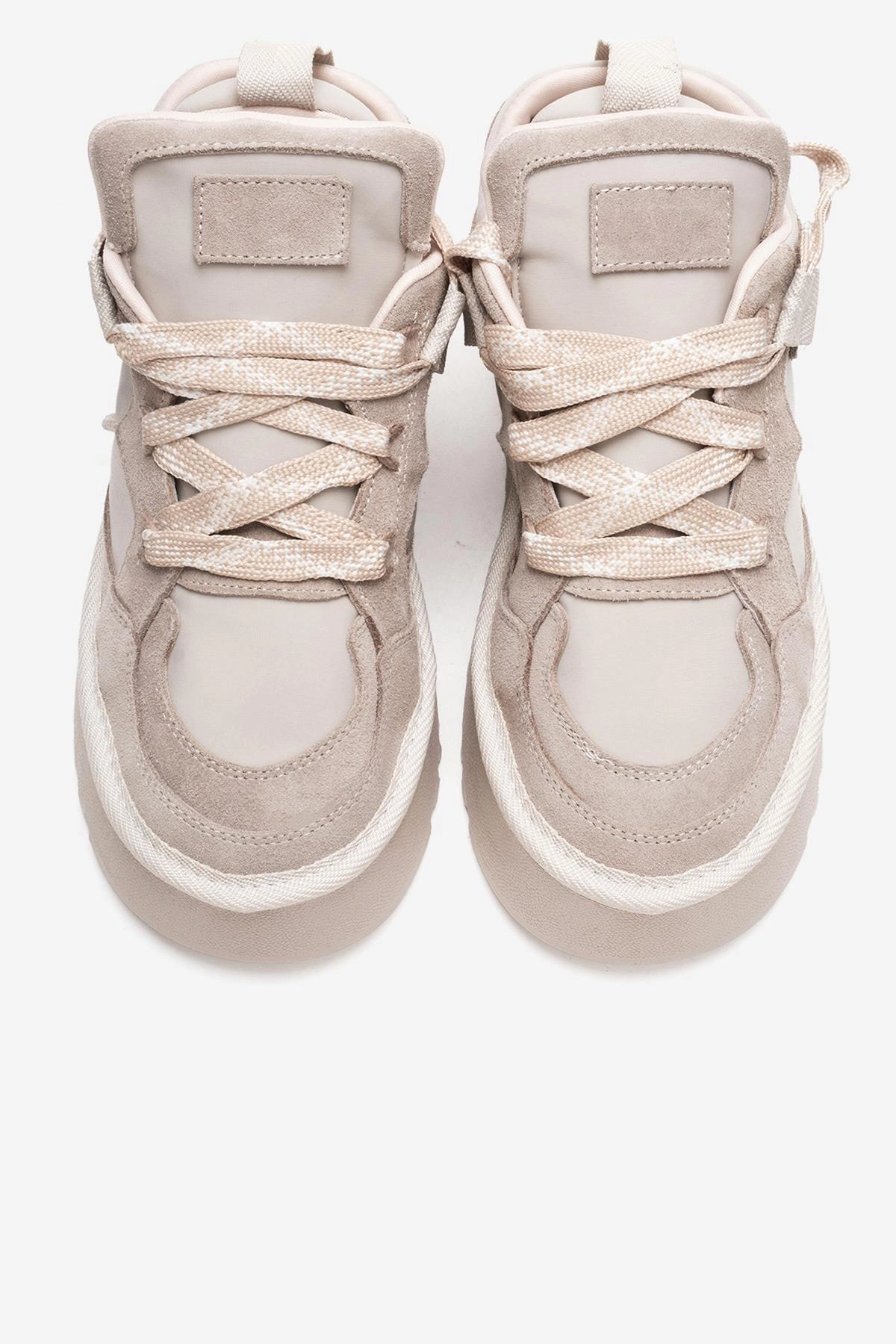 Forever & Always Womens Riven Leather Platform Sneaker