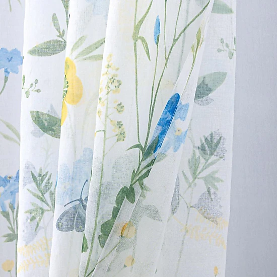 RT Designers Collection Kelce Doily Grommet Light Filtering Window Curtains for Bedroom 54" x 90" Blue