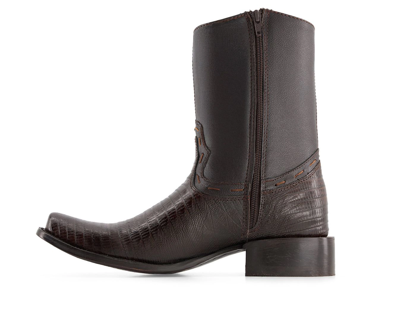 Forastero Mens Leather Cowboy Boots Square Toe