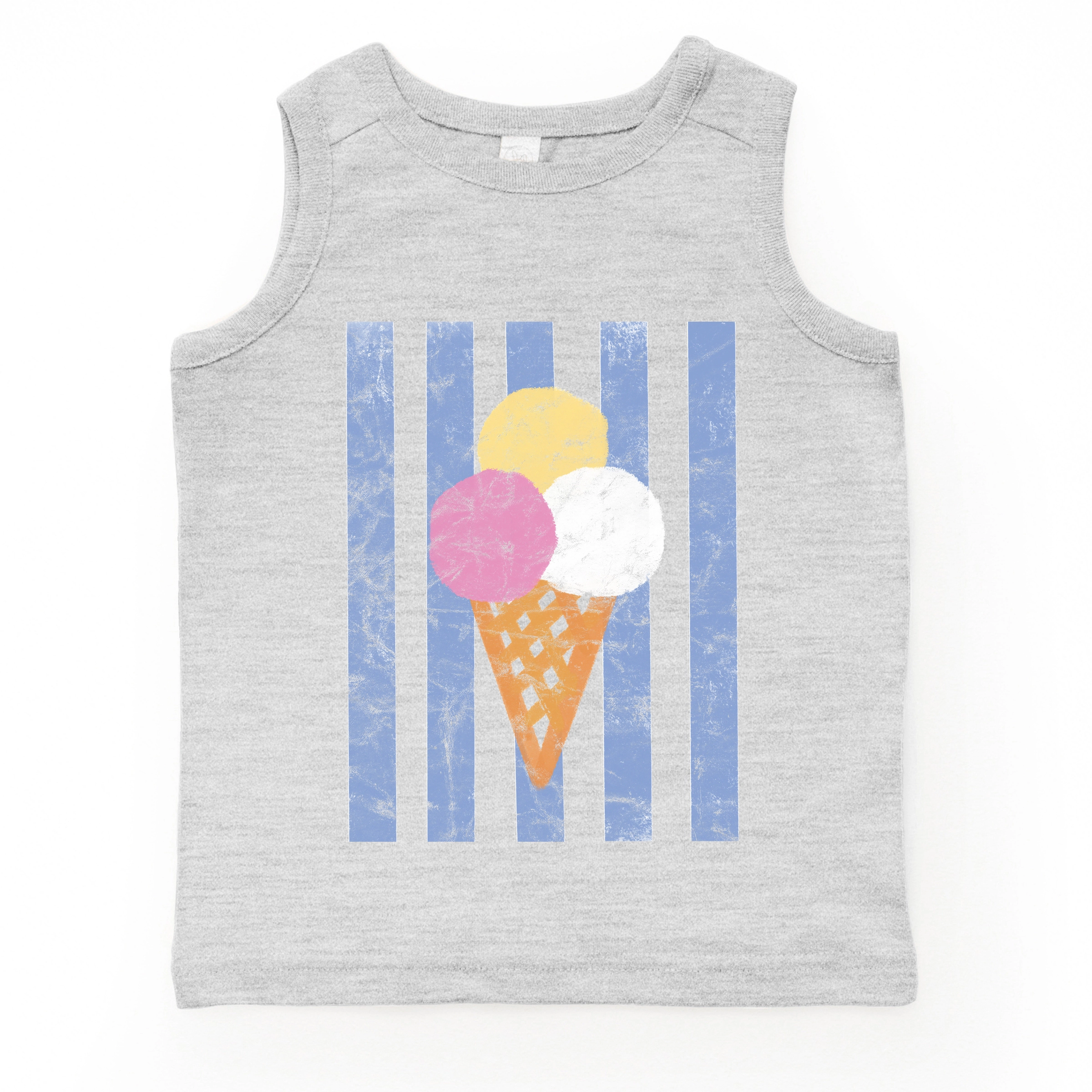 The Juniper Shop - Youth Tank Top Ice Cream Cone Stripes