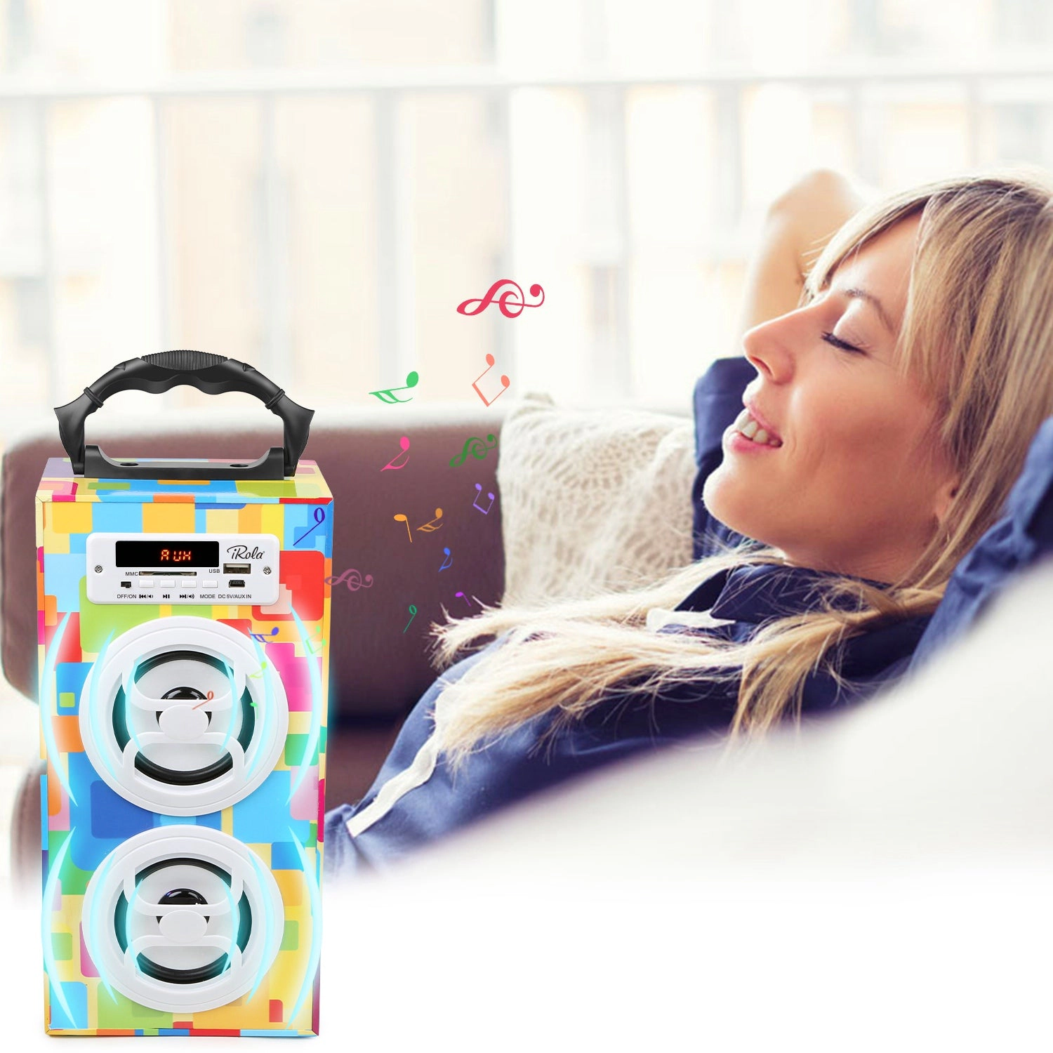 GBruno Wooden Wireless Speaker With FM Radio